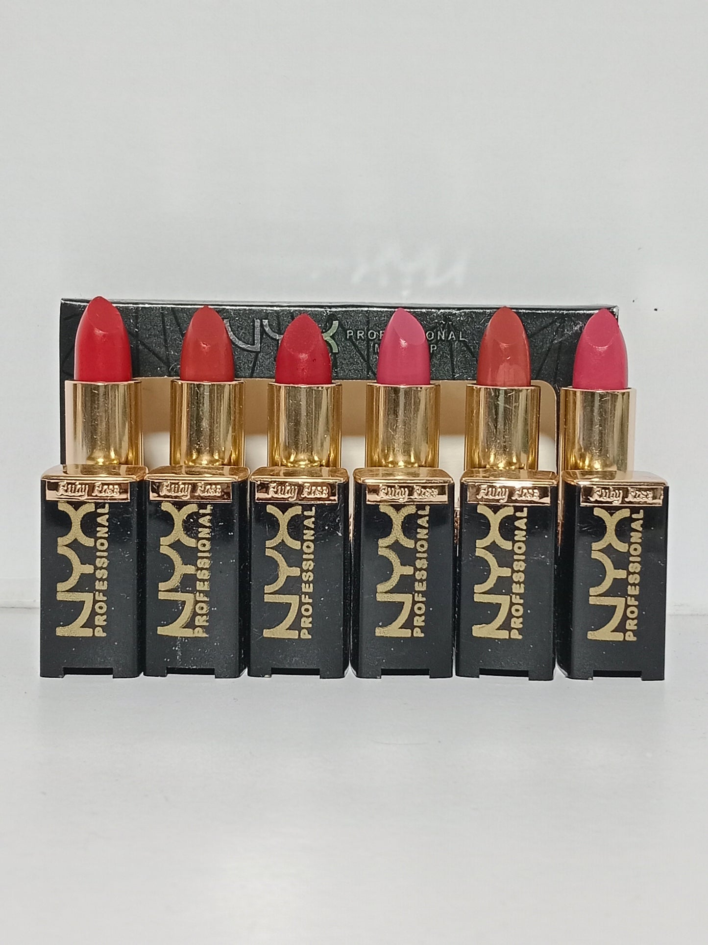 NYX Professional Makeup Velvet Matte Lipstick Set – 6 Shades