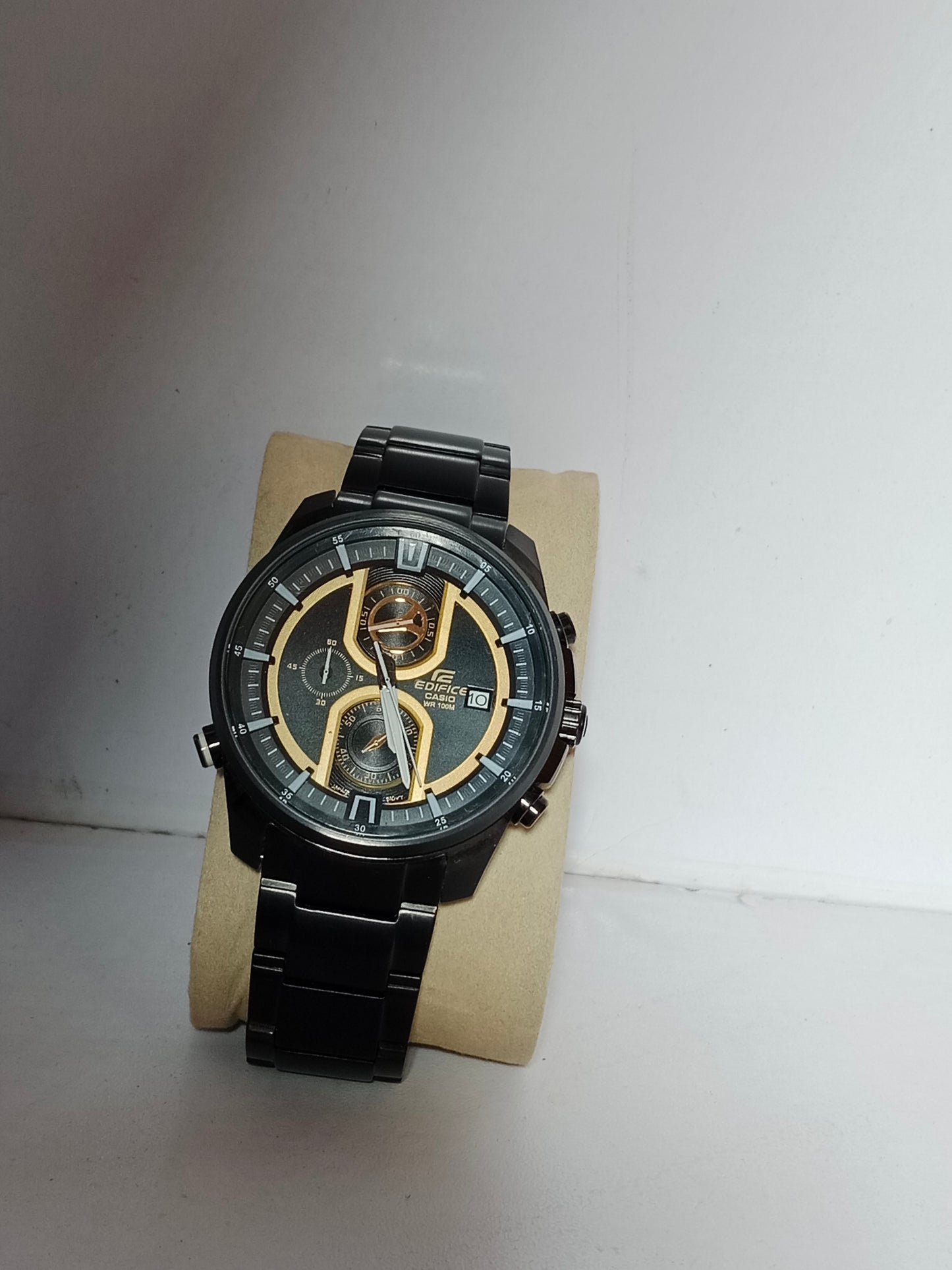 Casio Edifice Chronograph Black & Gold Men's Watch
