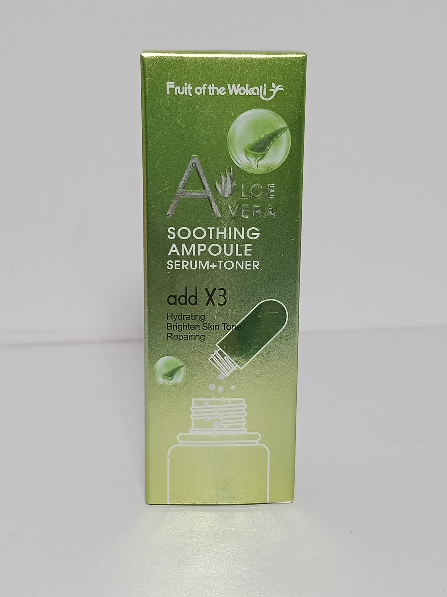 Fruit of the Wokali Aloe Vera Soothing Ampoule Serum + Toner
