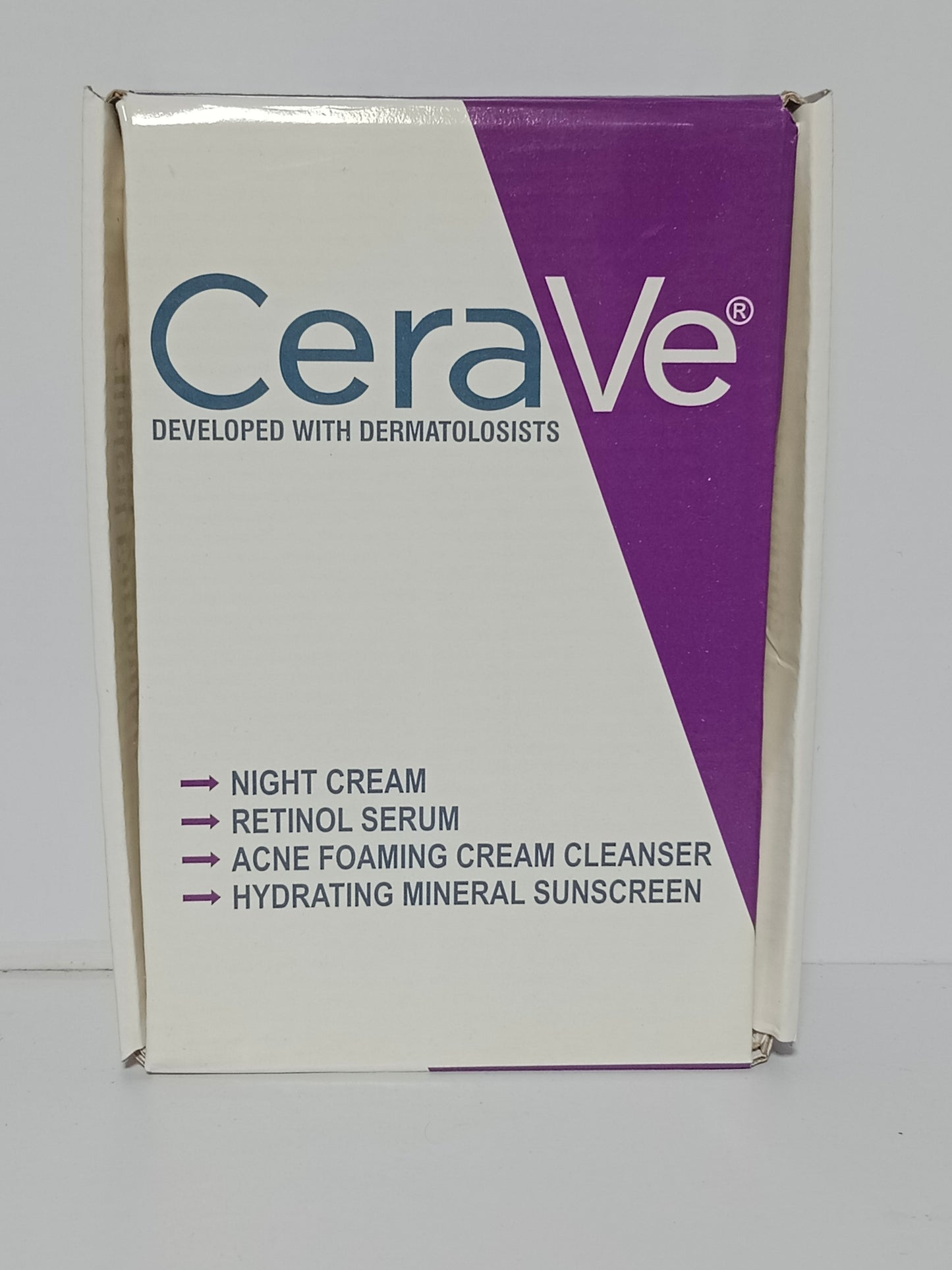 4-in-1 Skincare Set: Night Cream, Retinol Serum, Acne Foaming Cleanser & Hydrating Mineral Sunscreen”