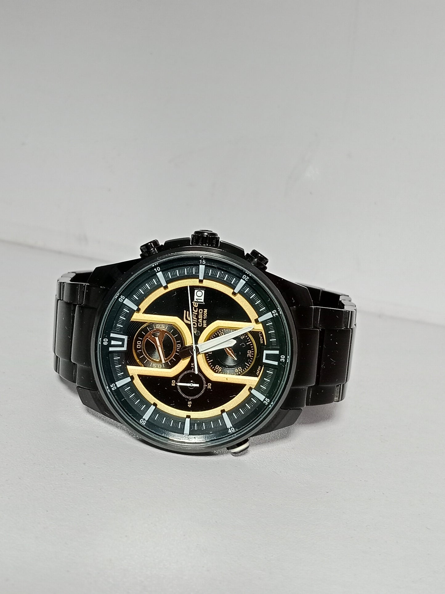 Casio Edifice Chronograph Black & Gold Men's Watch