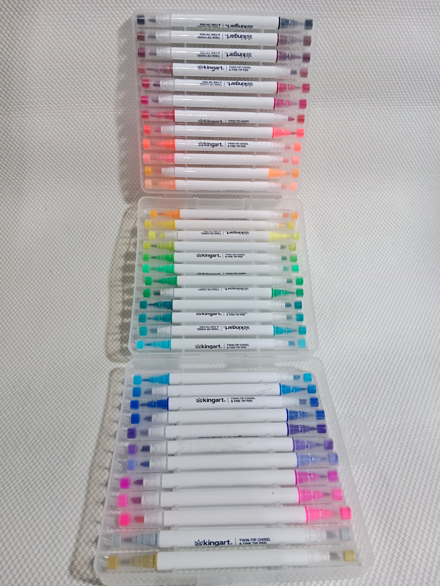 Twin-tip chisel&fine tip pens 36 vivid colors