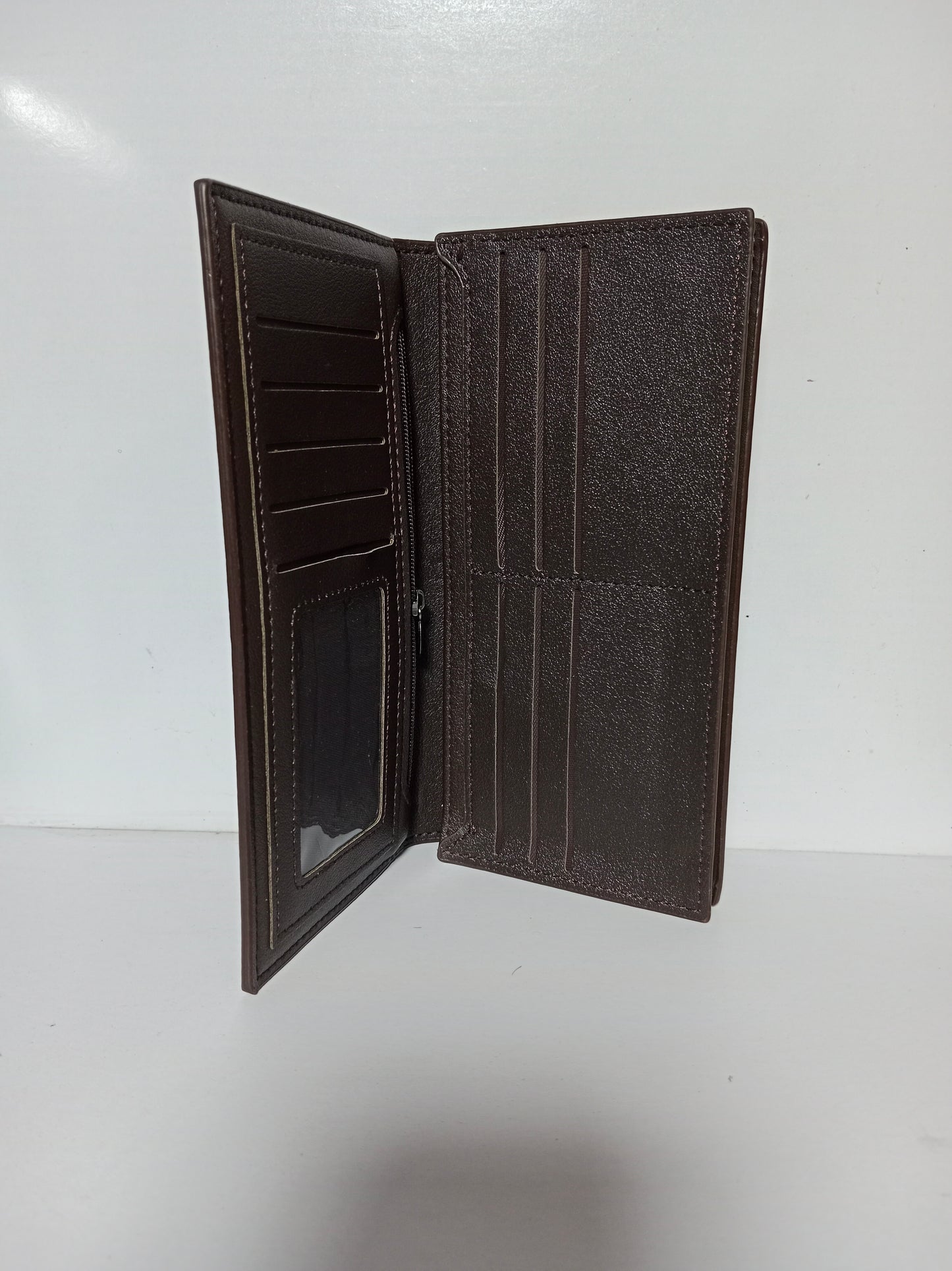 Brown Leather Long Wallet