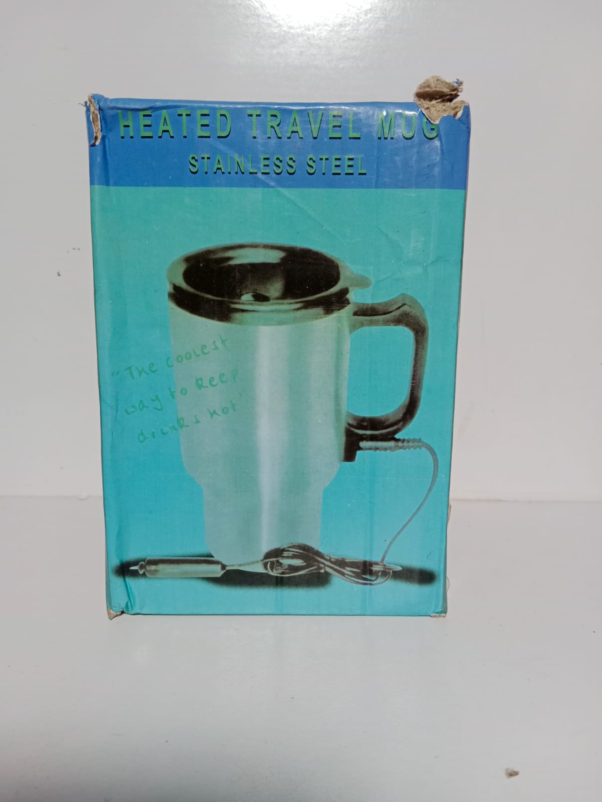 HEATED TRAVEL MUG STAINLESS STEEL