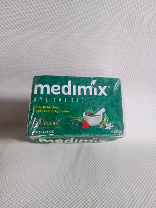 Medimix Ayurvedic 18-Herbs Soap – Fast Acting Ayurveda, 125g (4.41 oz) Classic