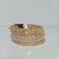 Gold-polish multi stone Bangles