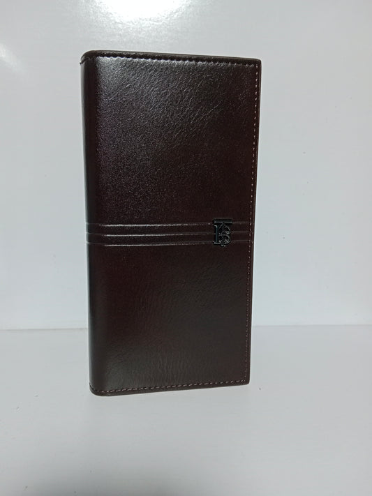 Brown Leather Long Wallet