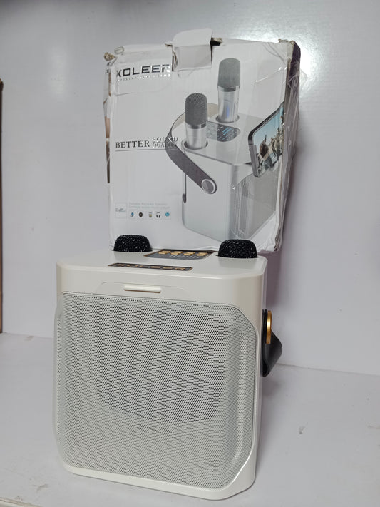 Koleer Portable Karaoke Speaker with Dual Wireless Microphones
